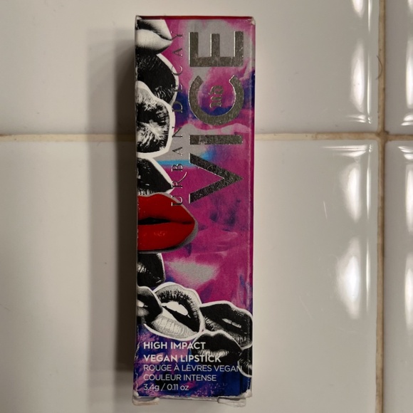 NWT URBAN DECAY VICE VEGAN LIPSTICK, ONE SIZE, RED/OLVERA COLOR - Picture 2 of 8